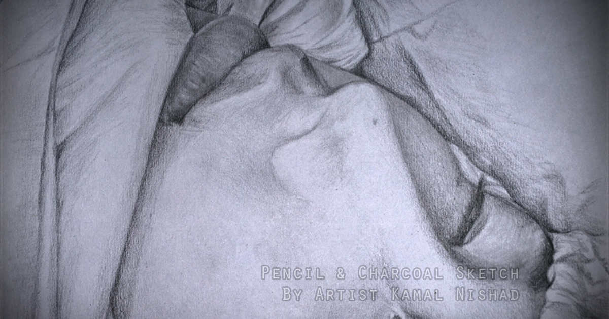 A FRIEND FROM CHINA | Pencil Sketch This is a Handmade Pencil Sketch “A FRIEND FROM CHINA” / “SLEEPING BEAUTY”. Created by © Kamal Nishad. All rights reserved.
