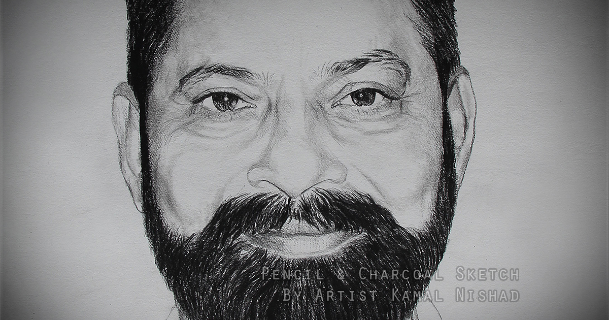 A MAN WITH SMILE | Pencil & Charcoal Sketch This is a Handmade Sketch made with Pencil & Charcoal “A MAN WITH SMILE”. One of my client/customer (GIRL) wanted me to draw her “Special One’s” portrait for his birthday gift. SIZE: A3 Created by © Kamal Nishad. All rights reserved.