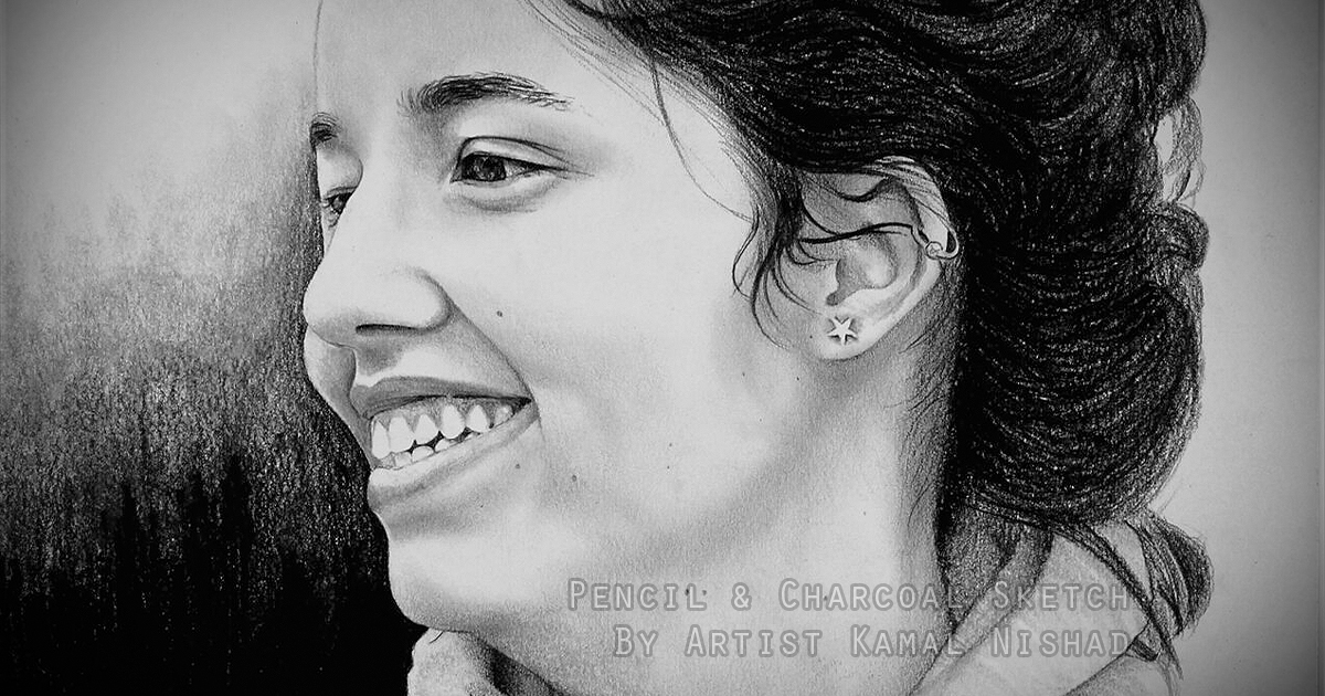 CUTE SMILE | Pencil & Charcoal Sketch Title : CUTE SMILE Medium : Pencil & Charcoal Sketch Size : A3 Paper size (Sketch size 29.7 x 42.0 cm*) Artist : Kamal Nishad This is a Handmade/hand-drawn Sketch made with Pencil & Charcoal “CUTE SMILE”. This is a Gift from One of my Client to her friend. ? SIZE: Paper size A3 (work area 11.7 x 16.5 inches *estimated) Created by © Kamal Nishad. All rights reserved.