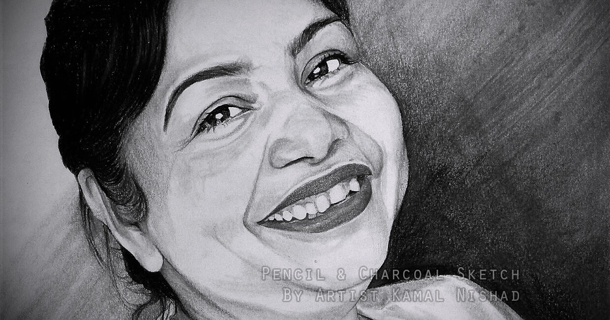 ECSTATIC | Pencil & Charcoal Sketch Title : ECSTATIC Medium : Pencil & Charcoal Sketch Size : A3 Paper size (Sketch size 18.5 x 23.7 cm*) Artist : Kamal Nishad This is a Handmade/hand-drawn Sketch made with Pencil & Charcoal “ECSTATIC”. This is a Birthday Gift from One of my Client/Friend to her Mom. “HAPPY BIRTHDAY ?? ? ?” SIZE: Paper size A3 (work area 11.7 x 16.5 inches *estimated) Created by © Kamal Nishad. All rights reserved.