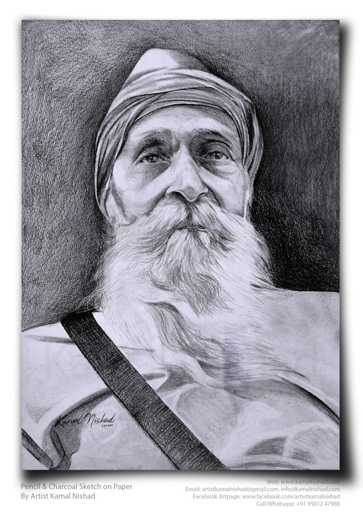 OLD MAN | Pencil & Charcoal Sketch Title : OLD MAN Medium : Pencil & Charcoal Sketch Size : A3 Paper size (Sketch size 18.5 x 23.7 cm*) Artist : Kamal Nishad This is a Handmade/hand-drawn Sketch made with Pencil & Charcoal “OLD MAN”. One of my client/customer wanted me to draw this portrait for his home. SIZE: Paper size A3 (work area 11.7 x 16.5 inches *estimated) Created by © Kamal Nishad. All rights reserved.