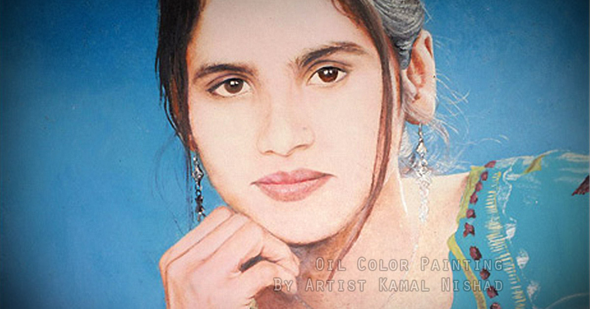 SHABNAM - Oil Color Painting - by Artist Kamal Nishad +91 9501247988_ 1200 x 630