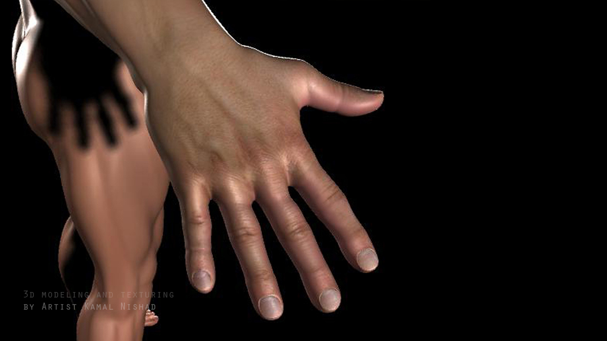 3D HUMAN BODY | Maya Work Here you can see some 3d human body models, Hand, body, face etc. All modeled with Maya and Textured with Photoshop and ZBrush. Created by © Kamal Nishad