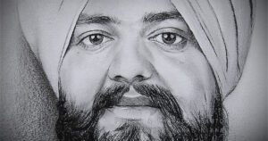 A SIKH MAN (2) _ Pencil & Charcoal sketch by Artist Kamal Nishad_ +91 9501247988 -750-x-500