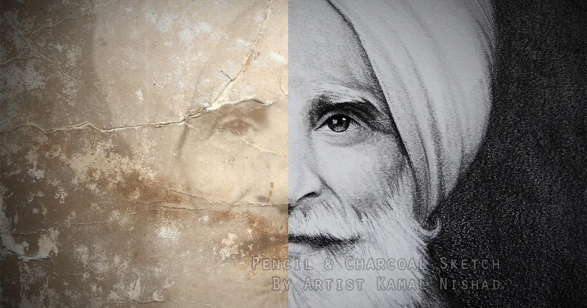 PHOTO RESTORATION WITH SKETCH (1) - Pencil & Charcoal Sketch -by-Artist-Kamal-Nishad-+91-9501247988_-1200-x-630_ www.kamalnishad.com