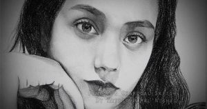 Enchanting Innocence – Pencil & Charcoal Sketch – By Artist Kamal Nishad +91 95012 47988 -1200 x 630