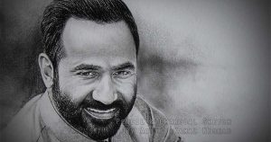 HAPPINESS (Meet Hayer) Pencil and Charcoal Sketch by Artist Kamal Nishad +91 9501247988 -1200 x 630