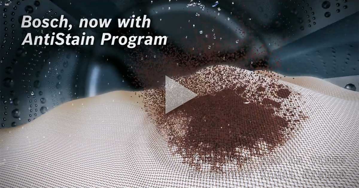 BOSCH washing machine Advertisement Video. (1)  CGI Work