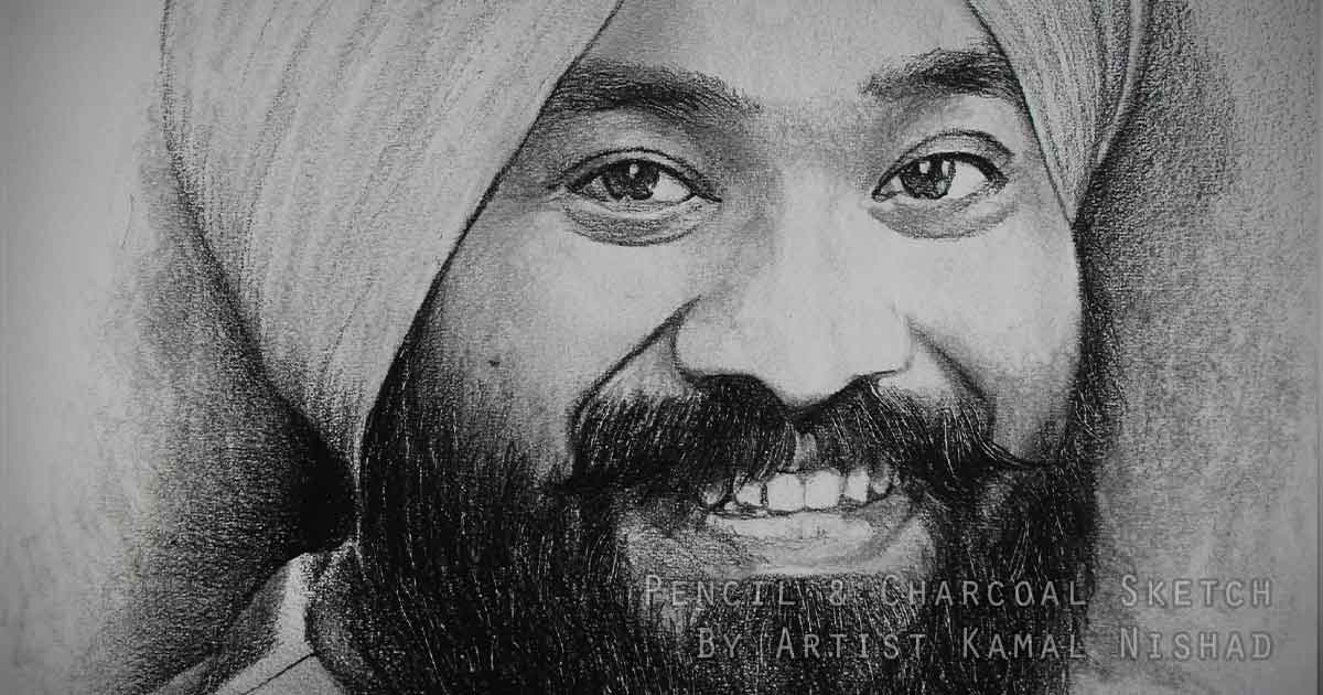 SOULFUL SMILE _ Pencil & Charcoal Sketch - by Artist Kamal Nishad +91 9501247988_1200 x 630 IMAGE THUMBNAIL